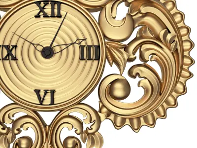 Classic Wall Clock Low-poly 3D model