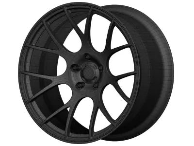 Enkei Raijin Aftermarket Wheel Low-poly 3D model