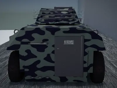 Urban AMV Armored Mortar Vehicle Urban Version 3D model