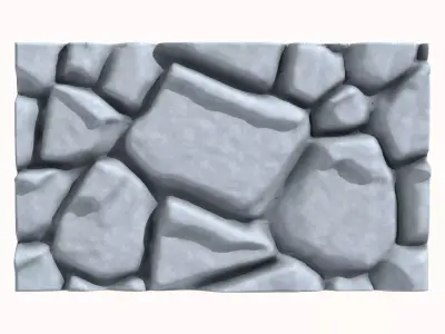 Stone wall 195 3D model