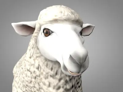 Sheep or Ram Low-poly 3D model