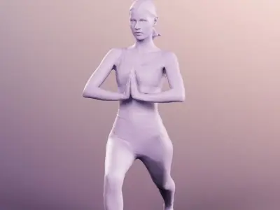 Chiara 13226 - Athletik Woman Yoga Pose Low-poly 3D model