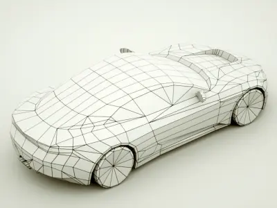 Generic Supercar v15 Low-poly 3D model