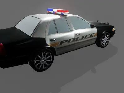 Police car Low-poly 3D model by DESIGNTRIX - Low-poly