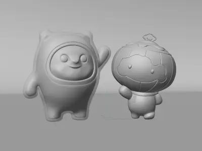 2022 winter Olympics mascot Panda Bing Dwen Dwen 3D model 3D model