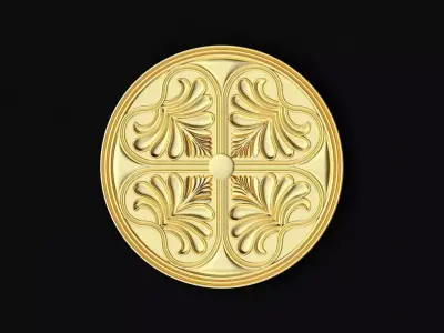 Central decor ornament for furniture 3D model 496