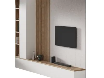 Modern TV Wall 019 3D model