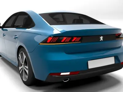 PEUGEOT 508 SEDAN 2019 Low-poly 3D model