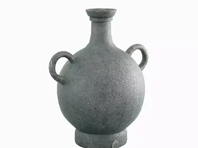 Medieval Decor Vase Set Low-poly 3D model