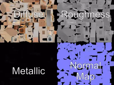 Classic Architectural Facade model pack Low-poly 3D model