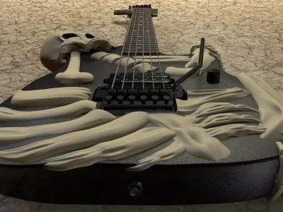 George Lynch ESP Skull n bones 3D model