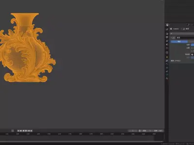 Baroque Style Decorative Vase STL 3D Model 3D print model