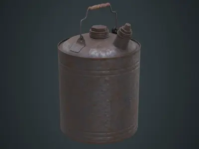 Fuel Can 4D Low-poly 3D model