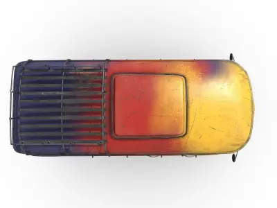 volkswagen-old-van volkswagen bus 3D model