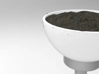 Dry Vase Low-poly 3D model