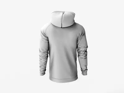 Mens Hoodie - Marvelous Designer 3D model
