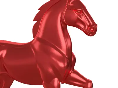The red horse is the symbol of 2026 3D model