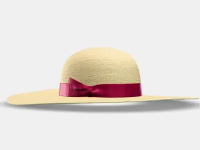 BORSALINO LAURA BRAIDED HEMP 3D model