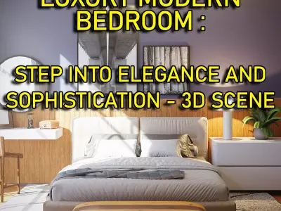  Luxury Modern Bedroom - Blender 3D Scene  3D model
