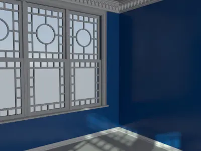 Moulding corner cornice 3D model