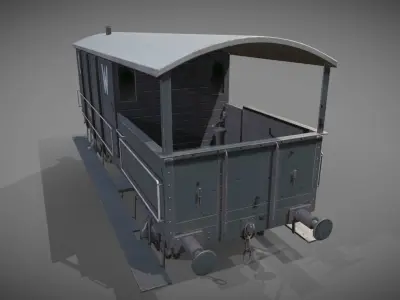 Toad Break Van Low-poly 3D model