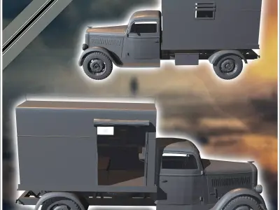 Open Blitz command car version 12 - Germany Eastern Western Fron 3D print model