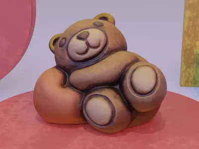 Ceramic Teddy bear 3D model