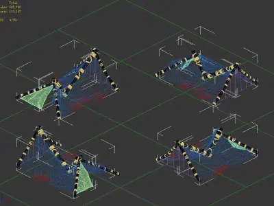 gAME Destruction - Military Camp Tent 02 3D model