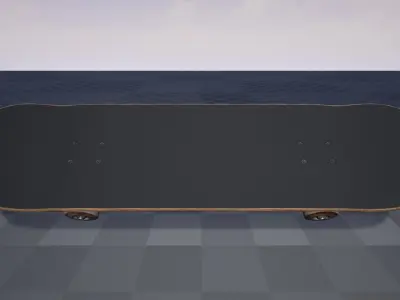 Skateboard Low-poly 3D model 3