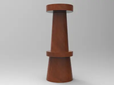 Castle Stool Low-poly 3D model