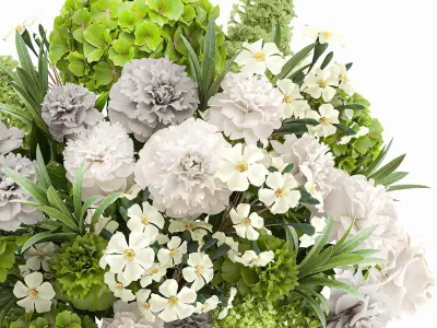 Bouquet of flowers in a Vase 112 3D model