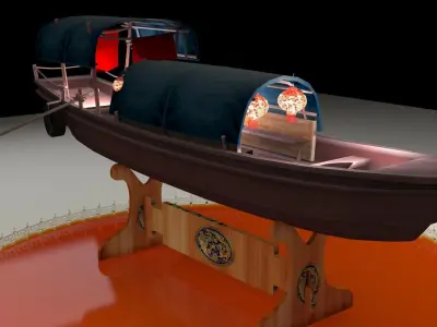 Chinese junk boat 3D model