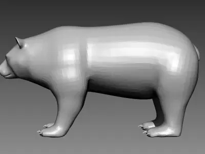 Bear base mesh for Zbrush 3D model
