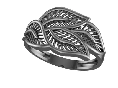 Leaf Ring 3D print model