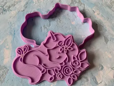 Set of unicorns Cookie Cutter 3D print model