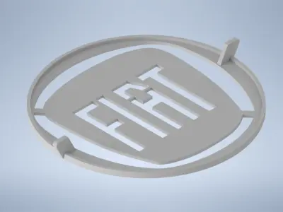 Printable Fiat logo template 3D print model