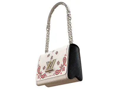 Louis Vuitton Bag Twist Printed White Epi 3D model