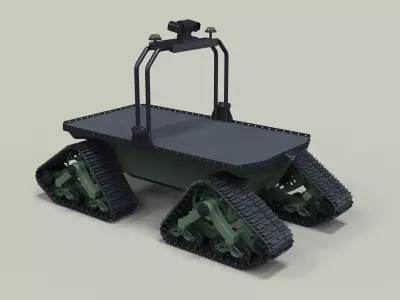 Tracked cargo robot 3D model