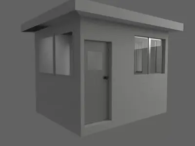 Security room Free low-poly 3D model