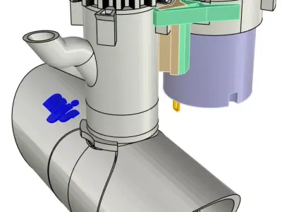 Bow Thruster 33mm v2 for Bernhard Gruben DGzRS or SAR boat 3D print model