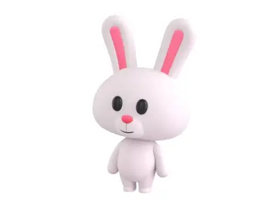 Character055 Rigged Rabbit 3D model