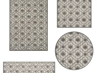 9 in 1 Rug Collection No 8 Low-poly 3D model