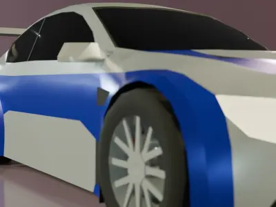 Low Poly Gameready BMW M3 E46 Low-poly 3D model