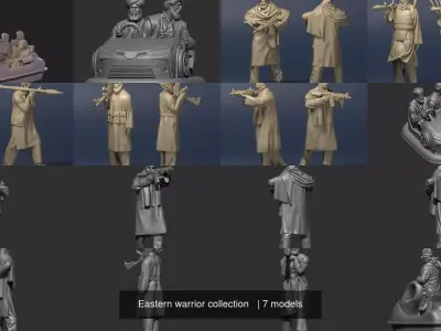 Eastern warrior collection   3D Model Pack