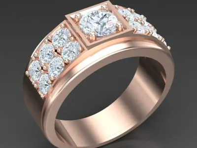 Luxury Men Rings Designs 5MR089 3D print model