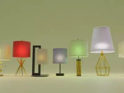 Modern Lamps 3D model