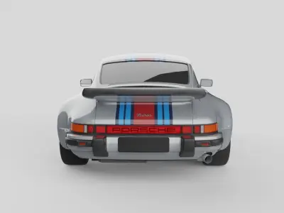 Porsche 911 Turbo Low-poly 3D model
