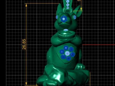 BUNNY RABBIT ANIMAL PENDANT 3D PRINTABLE MODEL  3D print model