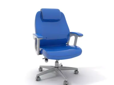 Blue Executive Chair model pack Low-poly 3D model
