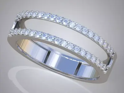 Diamond ring 0546 3D printable model Free 3D print model